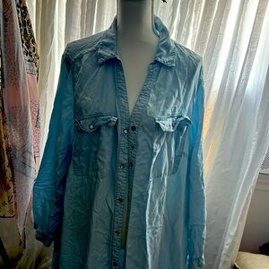 button down denim dress